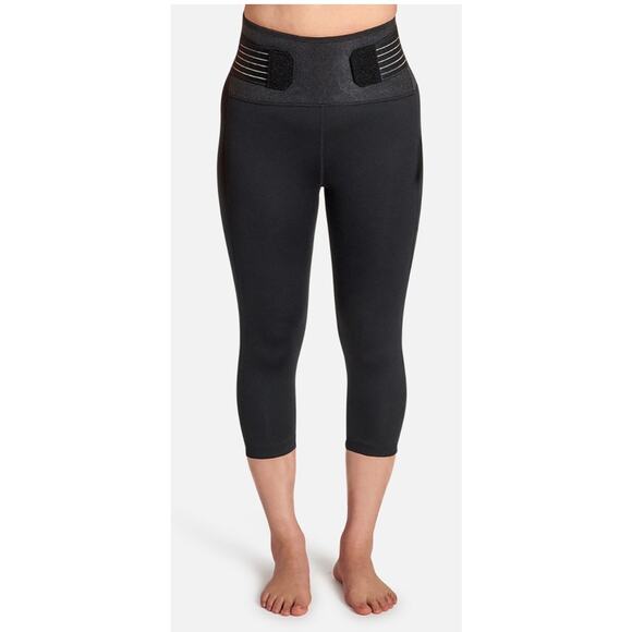 Tommie Copper Black Adjustable Lower Back Support Capri Leggings XL NWOT - Picture 1 of 6